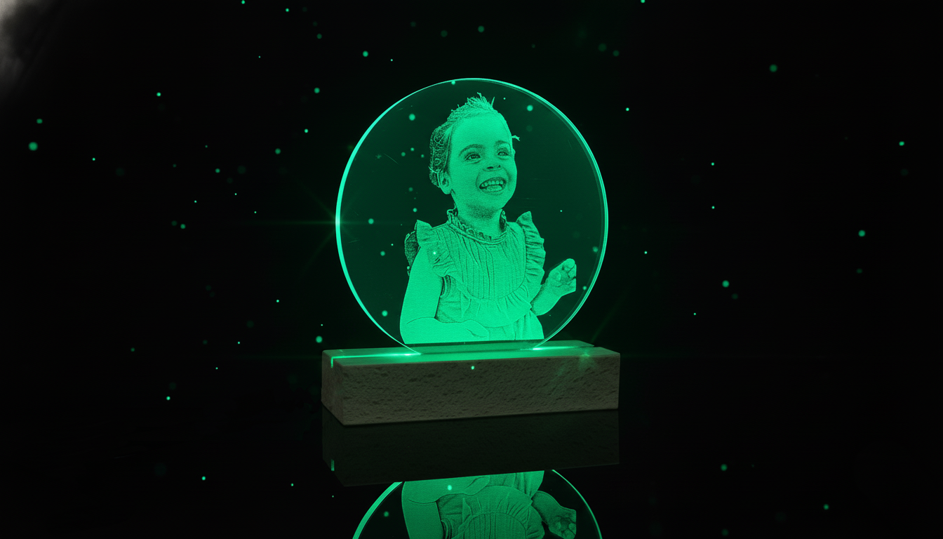 Candeeiro LED com foto