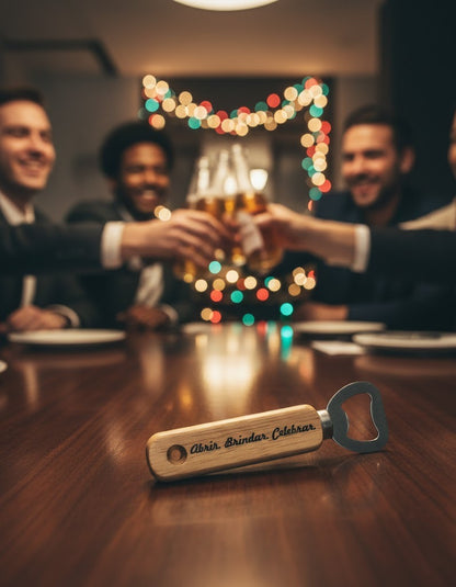 Abre-Latas Personalizado em Madeira