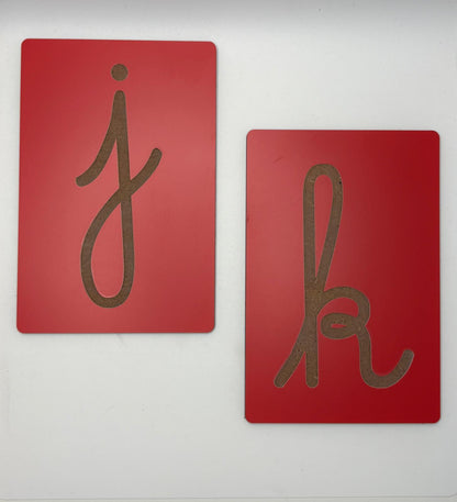 Letras de Lixa Montessori (sem lixa)