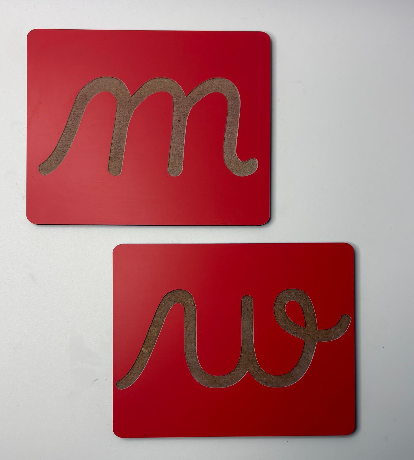 Letras de Lixa Montessori (sem lixa)