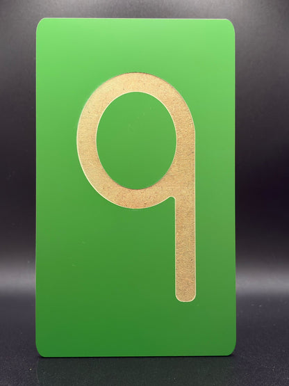 Número de Lixa Montessori 9