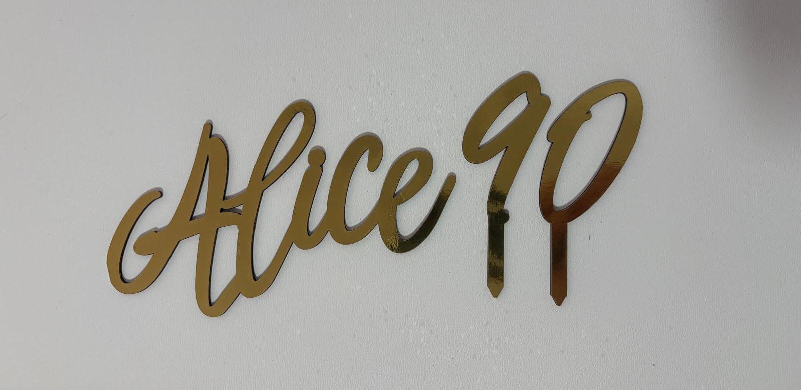 Topper para bolo Nome + Idade